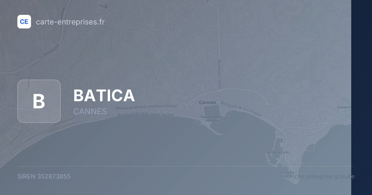 BATICA — 352873855 — fiche entreprise