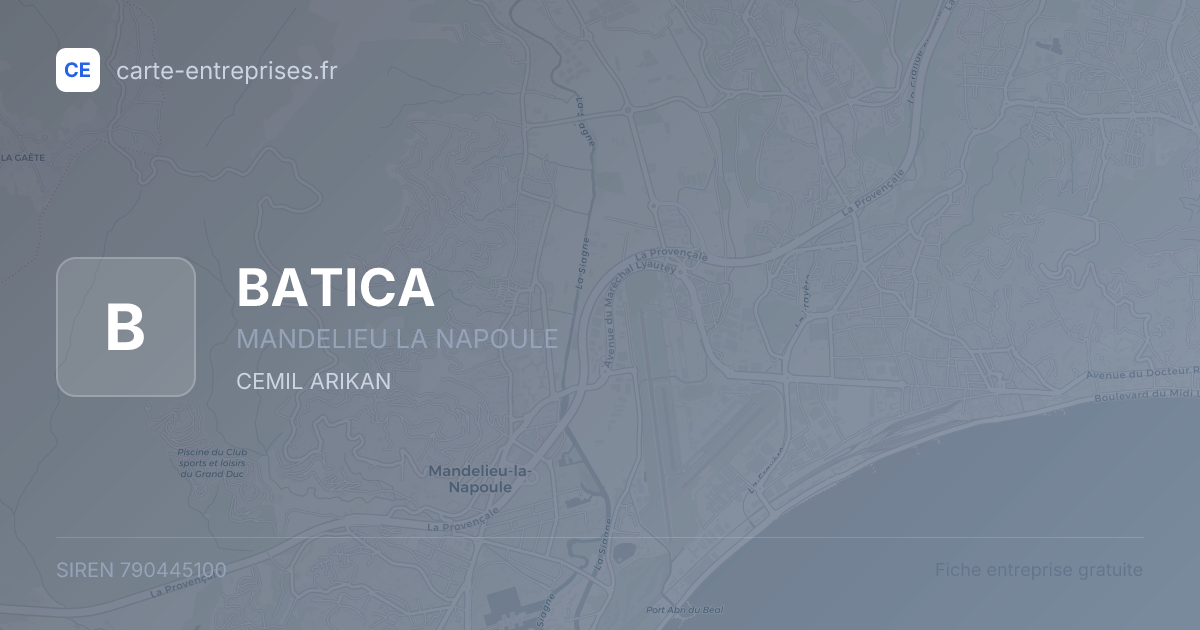 BATICA — 790445100 — fiche entreprise