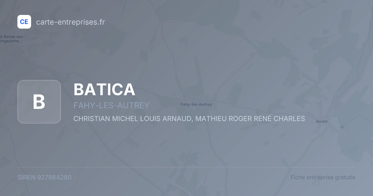 BATICA — 927864280 — fiche entreprise