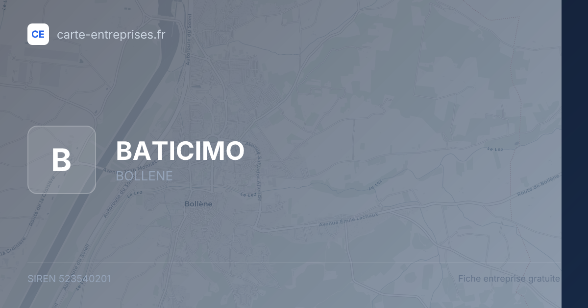 BATICIMO — 523540201 — fiche entreprise