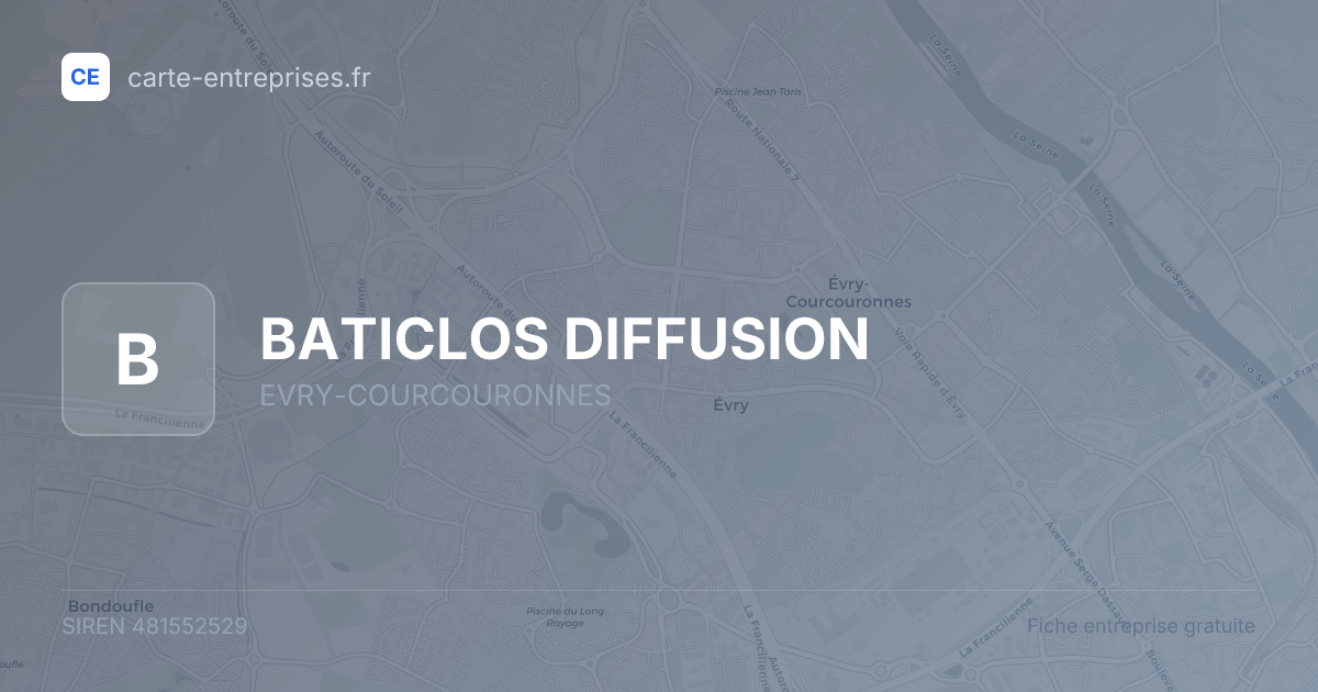 BATICLOS DIFFUSION — 481552529 — fiche entreprise
