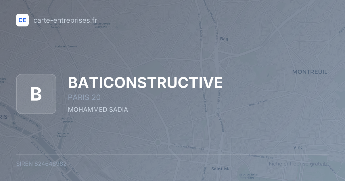 BATICONSTRUCTIVE — 824646962 — fiche entreprise