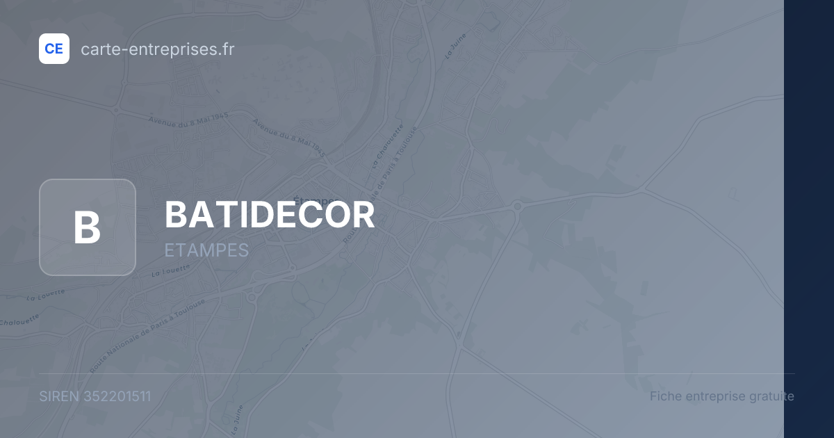 BATIDECOR — 352201511 — fiche entreprise