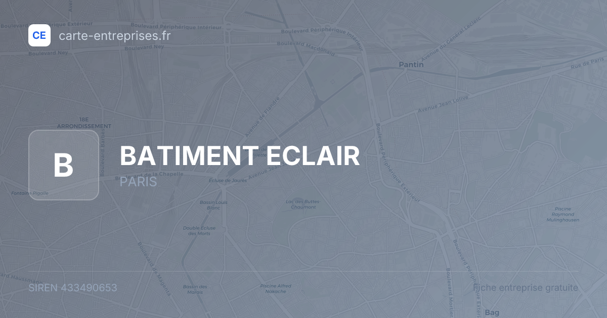 BATIMENT ECLAIR — 433490653 — fiche entreprise
