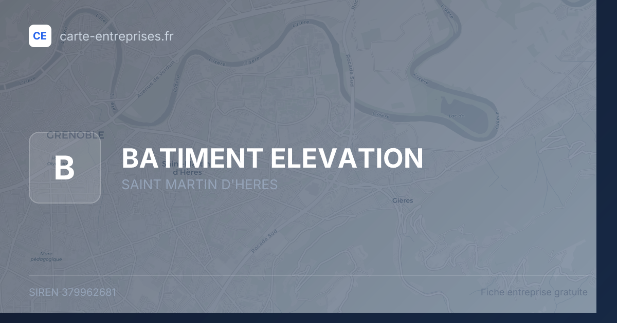 BATIMENT ELEVATION — 379962681 — fiche entreprise
