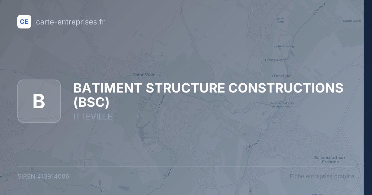 BATIMENT STRUCTURE CONSTRUCTIONS (BSC) — 413914086 — fiche entreprise