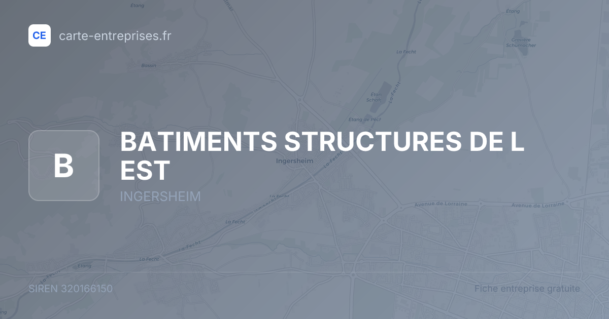 BATIMENTS  STRUCTURES DE L EST — 320166150 — fiche entreprise