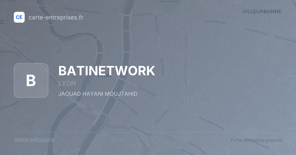 BATINETWORK — 941024515 — fiche entreprise