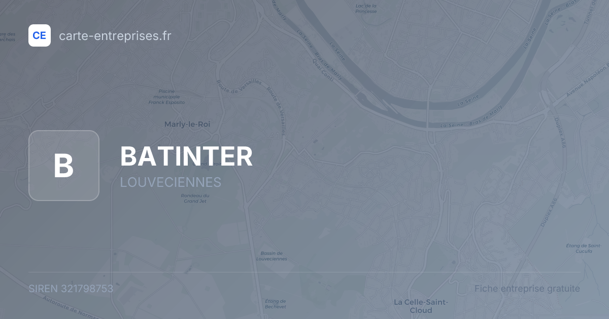 BATINTER — 321798753 — fiche entreprise