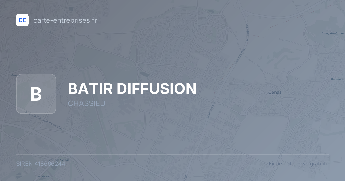 BATIR DIFFUSION — 418666244 — fiche entreprise