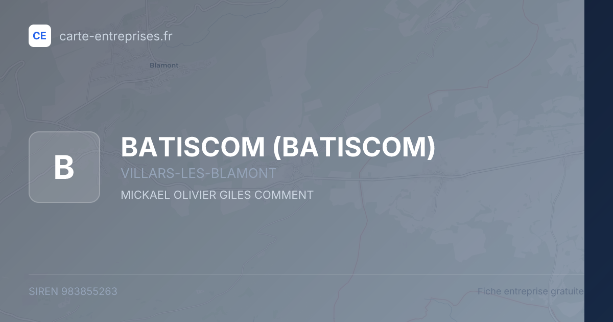 BATISCOM — 983855263 — fiche entreprise
