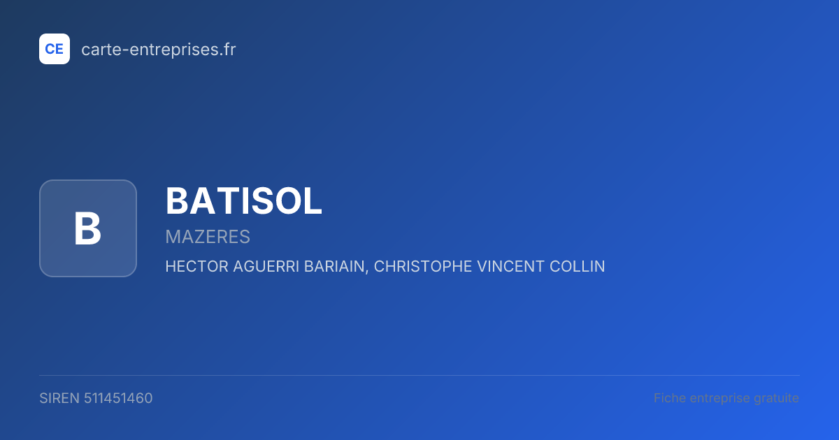 BATISOL — 511451460 — fiche entreprise