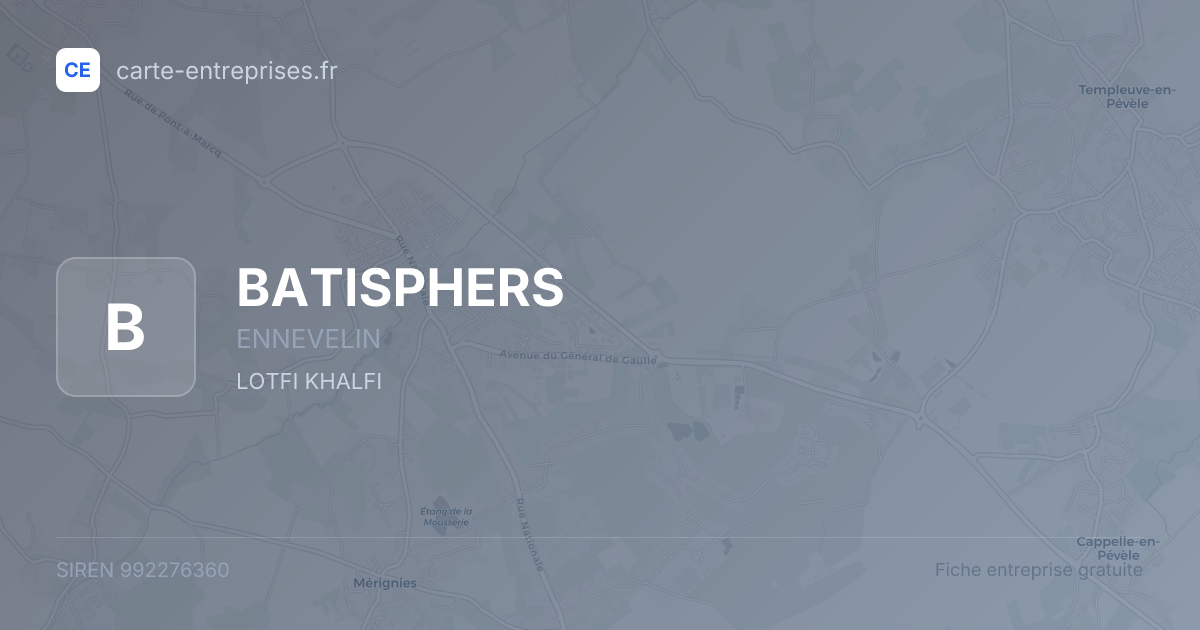 BATISPHERS — 992276360 — fiche entreprise
