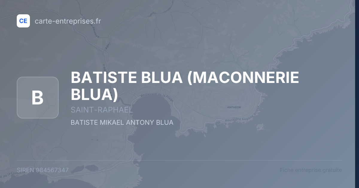 BATISTE BLUA (MACONNERIE BLUA) — 984567347 — fiche entreprise