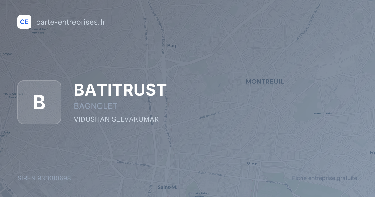BATITRUST — 931680698 — fiche entreprise