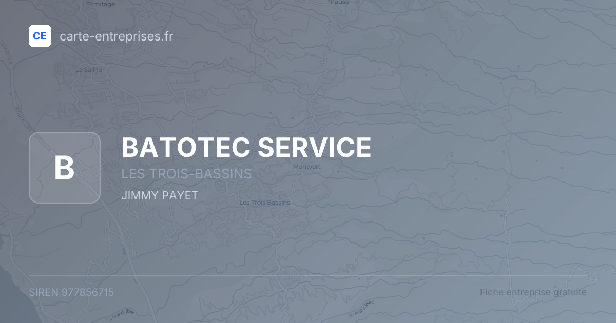 BATOTEC SERVICE — 977856715 — fiche entreprise