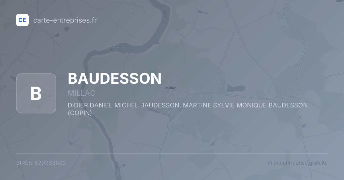 BAUDESSON — 820293892 — fiche entreprise