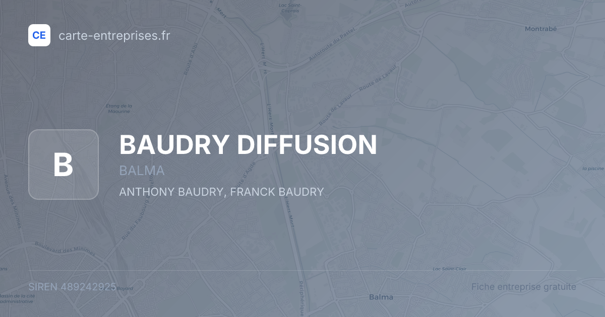 BAUDRY DIFFUSION — 489242925 — fiche entreprise