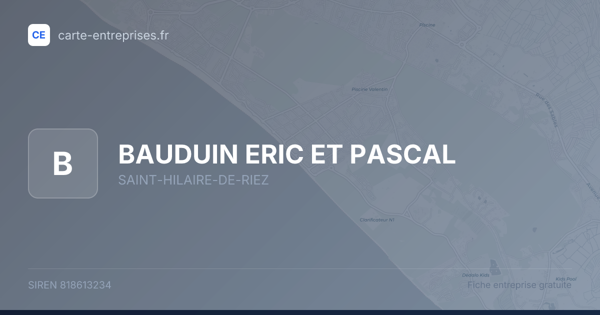 BAUDUIN ERIC ET PASCAL — 818613234 — fiche entreprise
