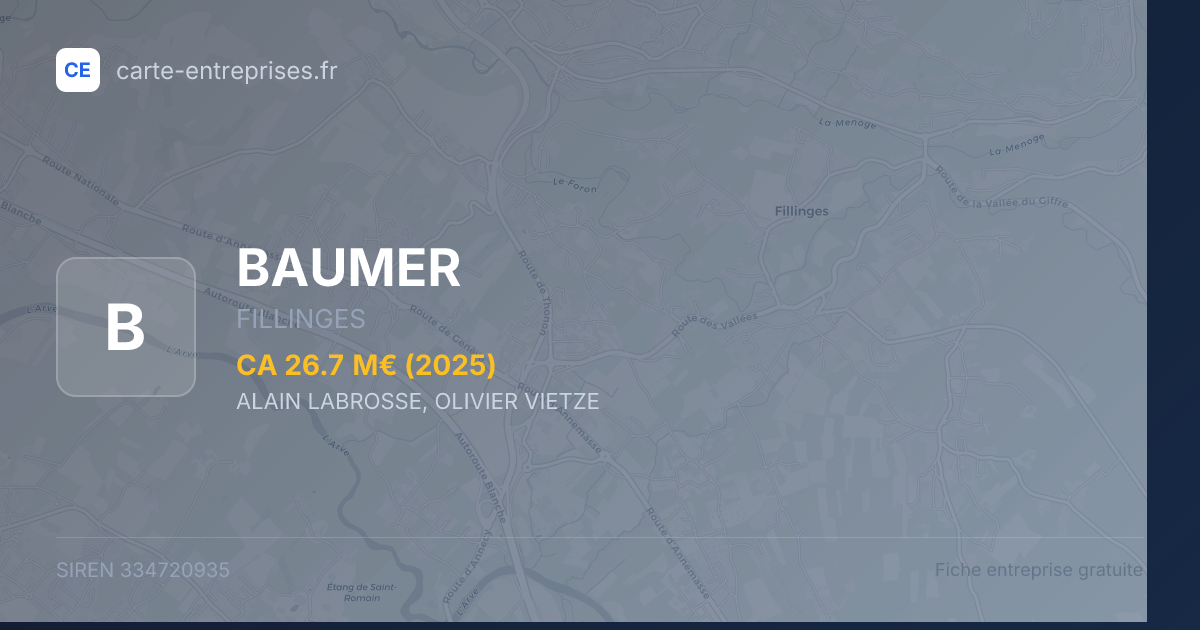 BAUMER — 334720935 — fiche entreprise