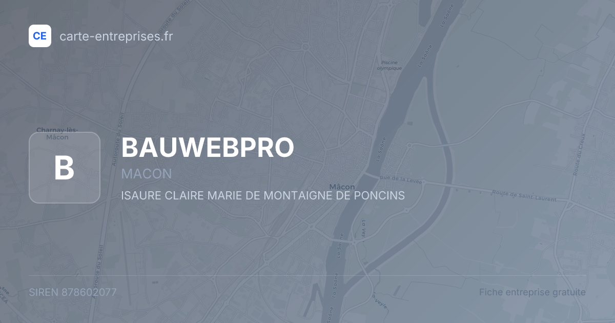 BAUWEBPRO — 878602077 — fiche entreprise