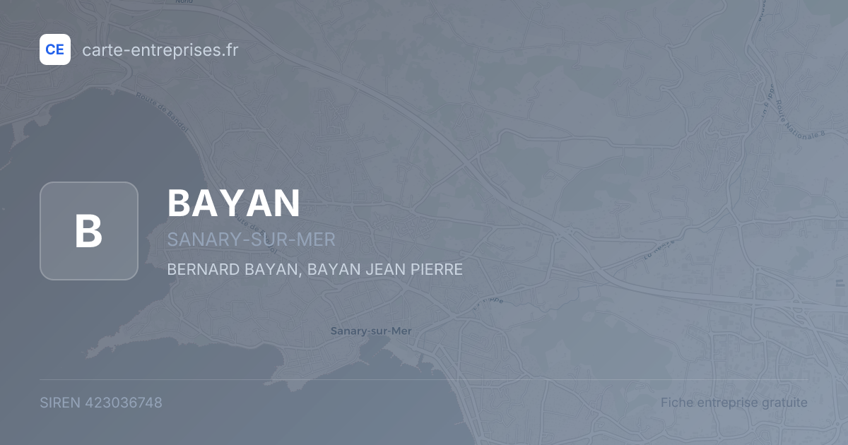 BAYAN — 423036748 — fiche entreprise