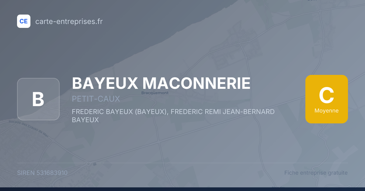 BAYEUX MACONNERIE — 531683910 — fiche entreprise