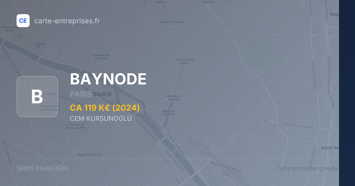 BAYNODE — 834943540 — fiche entreprise