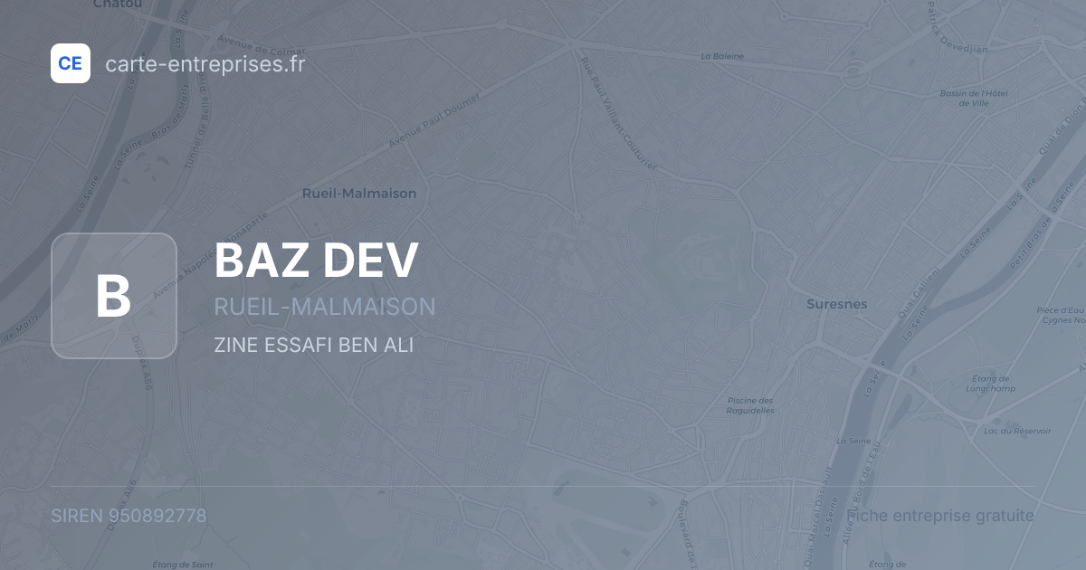 BAZ DEV — 950892778 — fiche entreprise