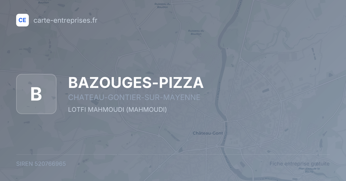 BAZOUGES-PIZZA — 520766965 — fiche entreprise