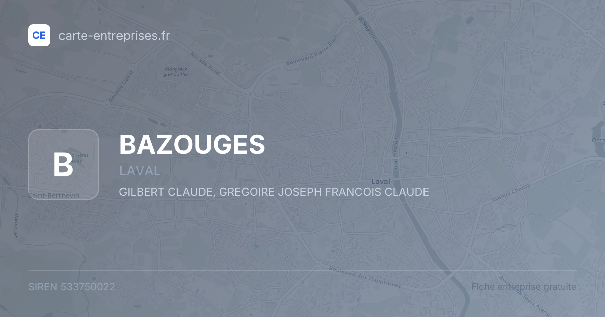 BAZOUGES — 533750022 — fiche entreprise