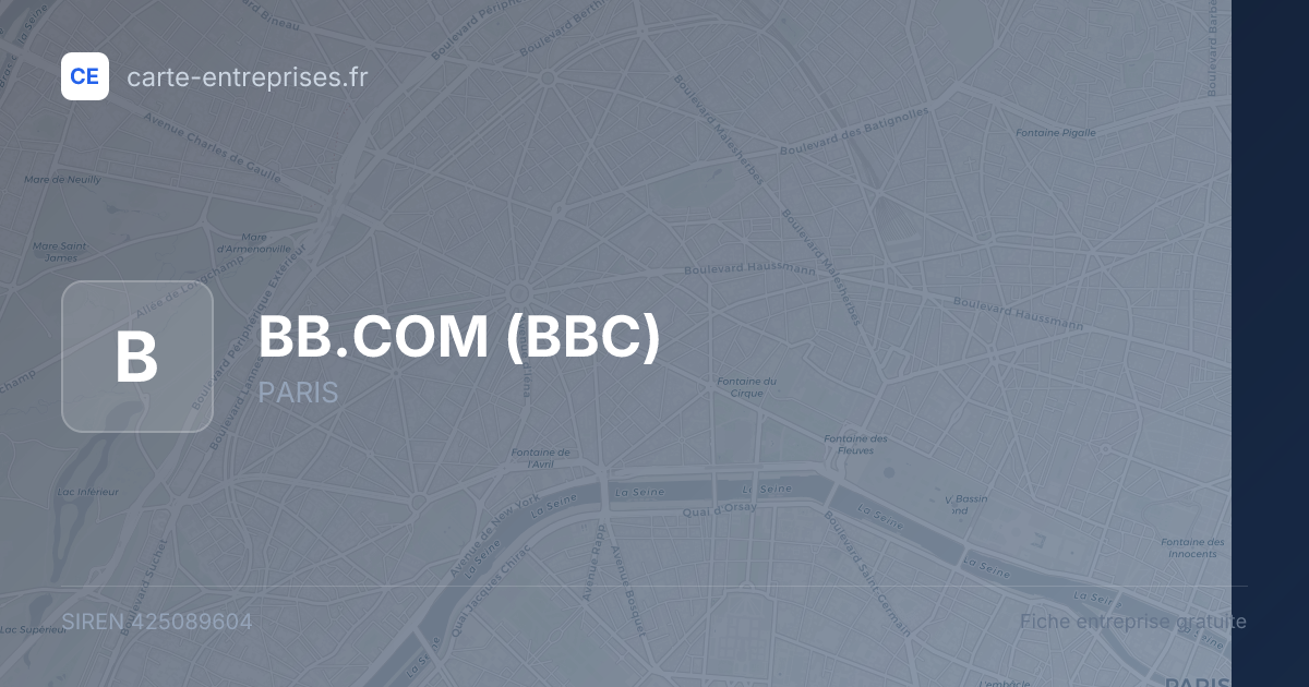 BB.COM (BBC) — 425089604 — fiche entreprise