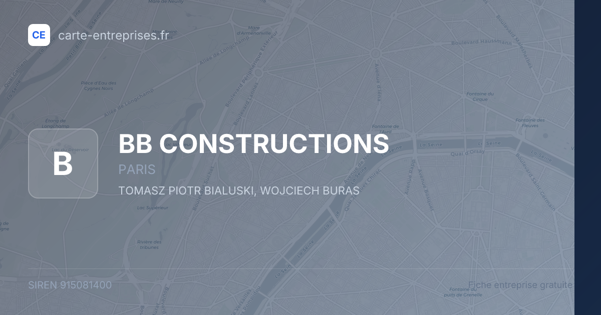 BB CONSTRUCTIONS — 915081400 — fiche entreprise