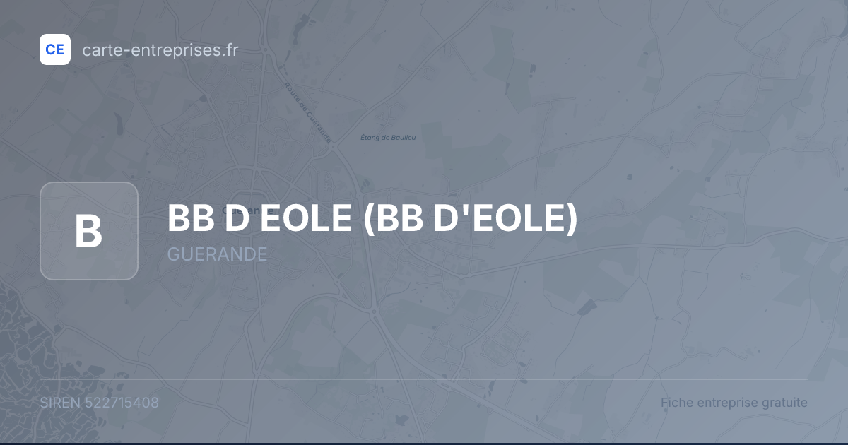BB D EOLE (BB D'EOLE) — 522715408 — fiche entreprise