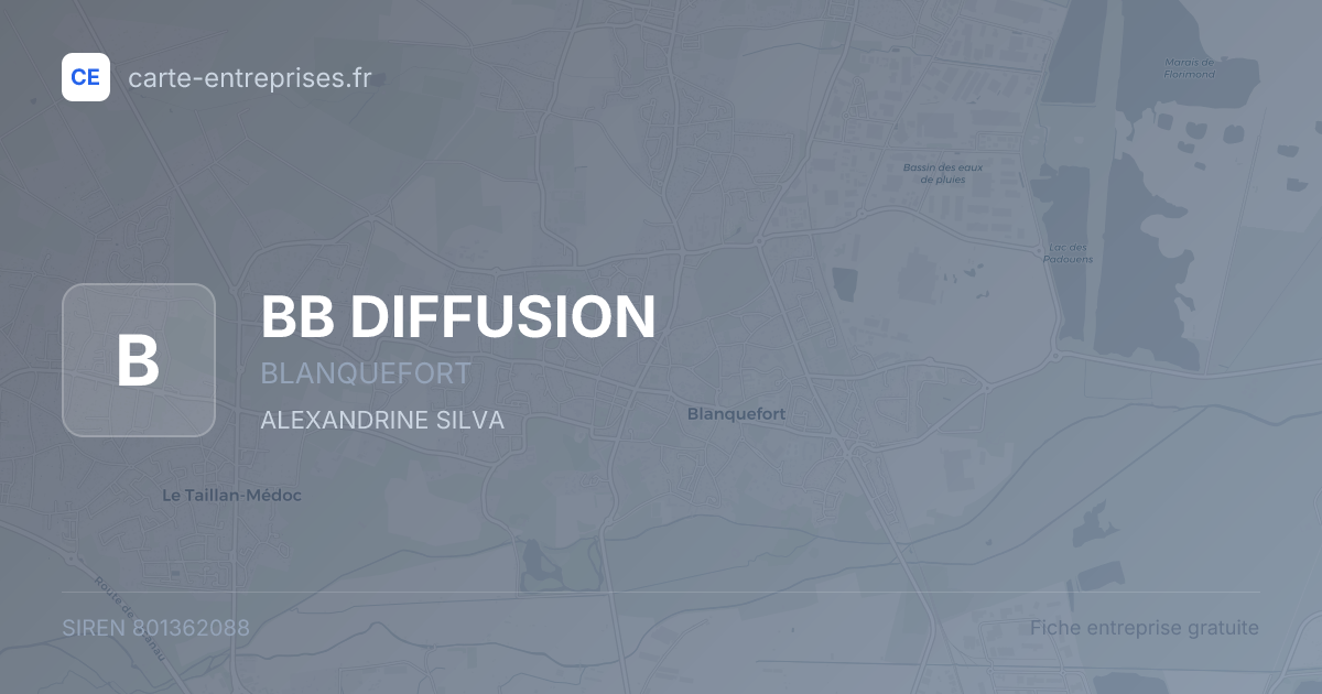 BB DIFFUSION — 801362088 — fiche entreprise