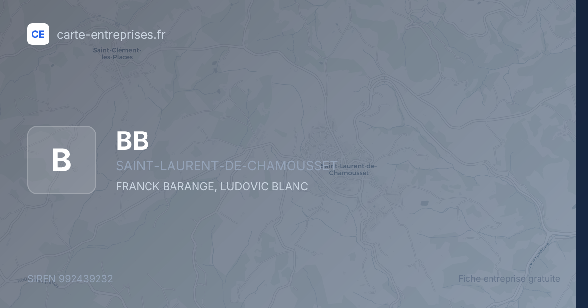 BB — 992439232 — fiche entreprise