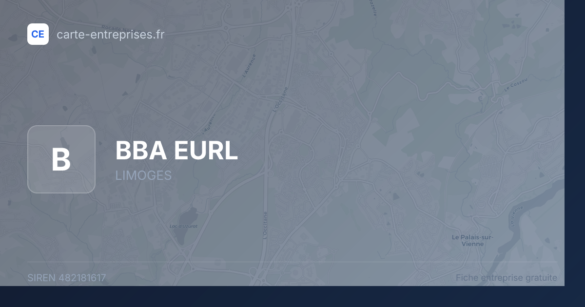 BBA EURL — 482181617 — fiche entreprise