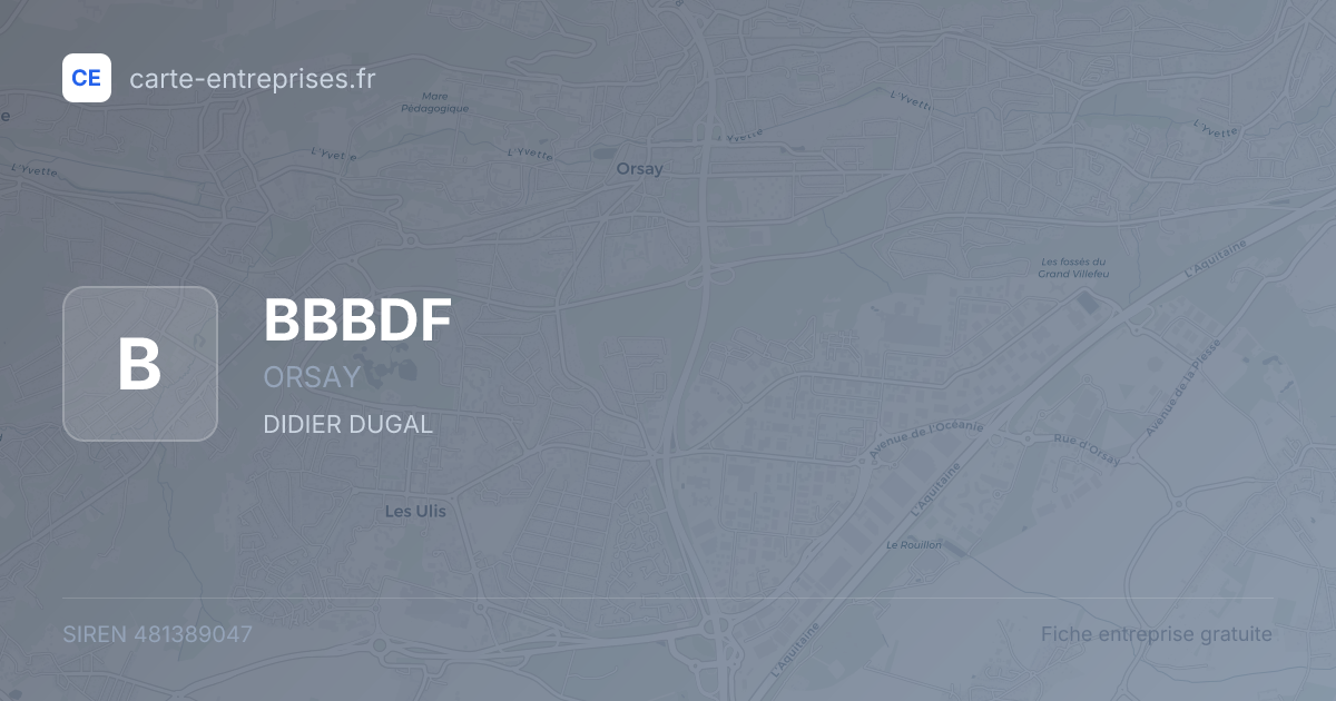 BBBDF — 481389047 — fiche entreprise