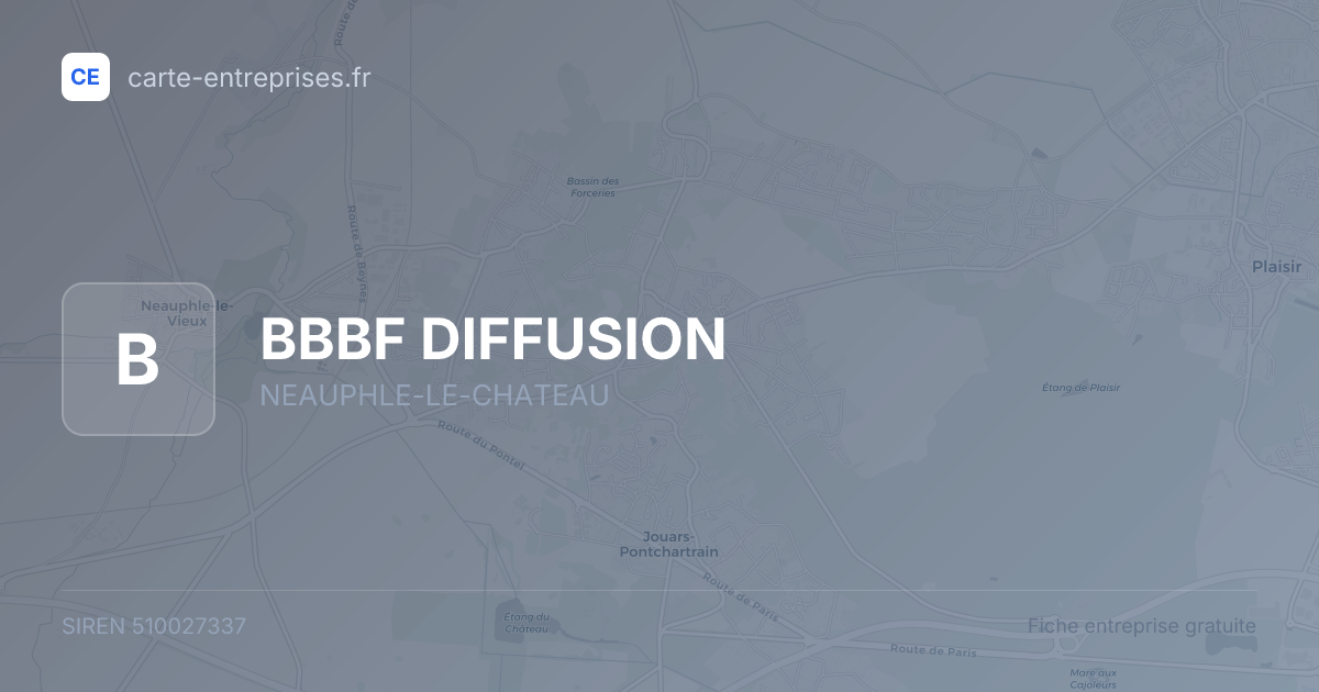 BBBF DIFFUSION — 510027337 — fiche entreprise