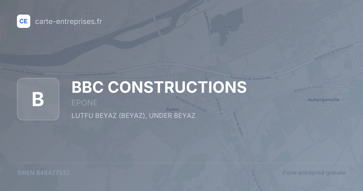 BBC CONSTRUCTIONS — 848427332 — fiche entreprise