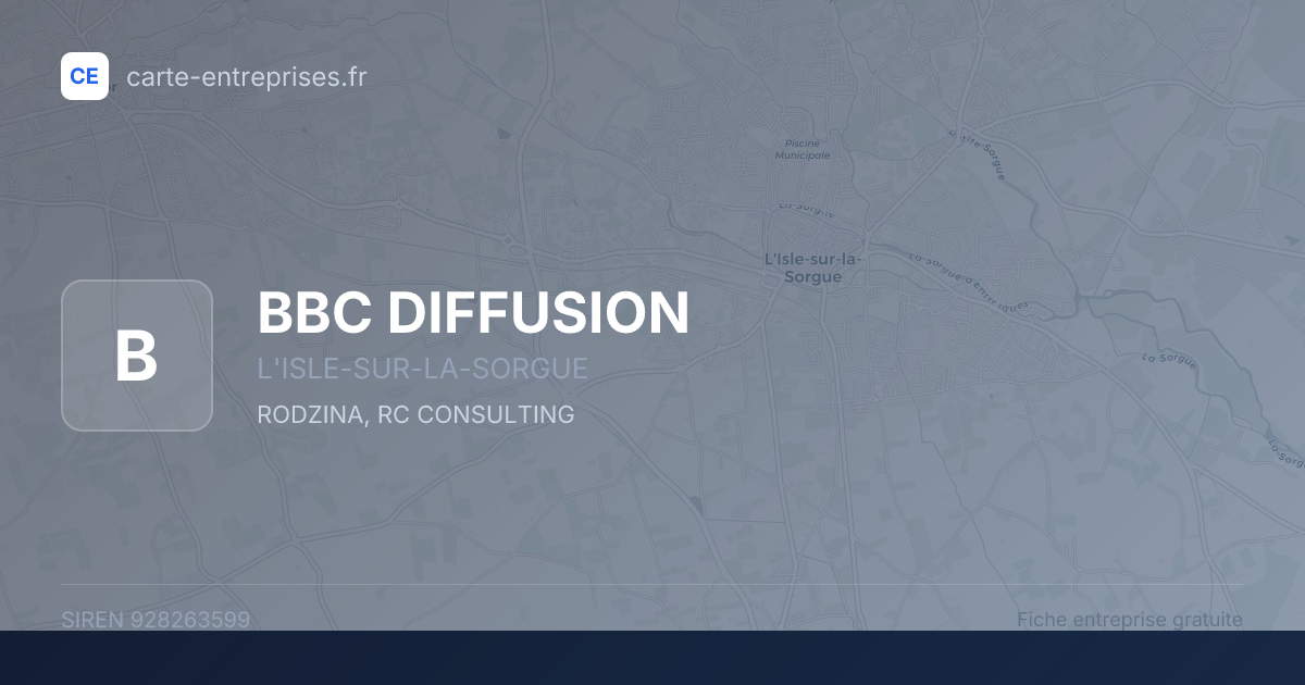BBC DIFFUSION — 928263599 — fiche entreprise