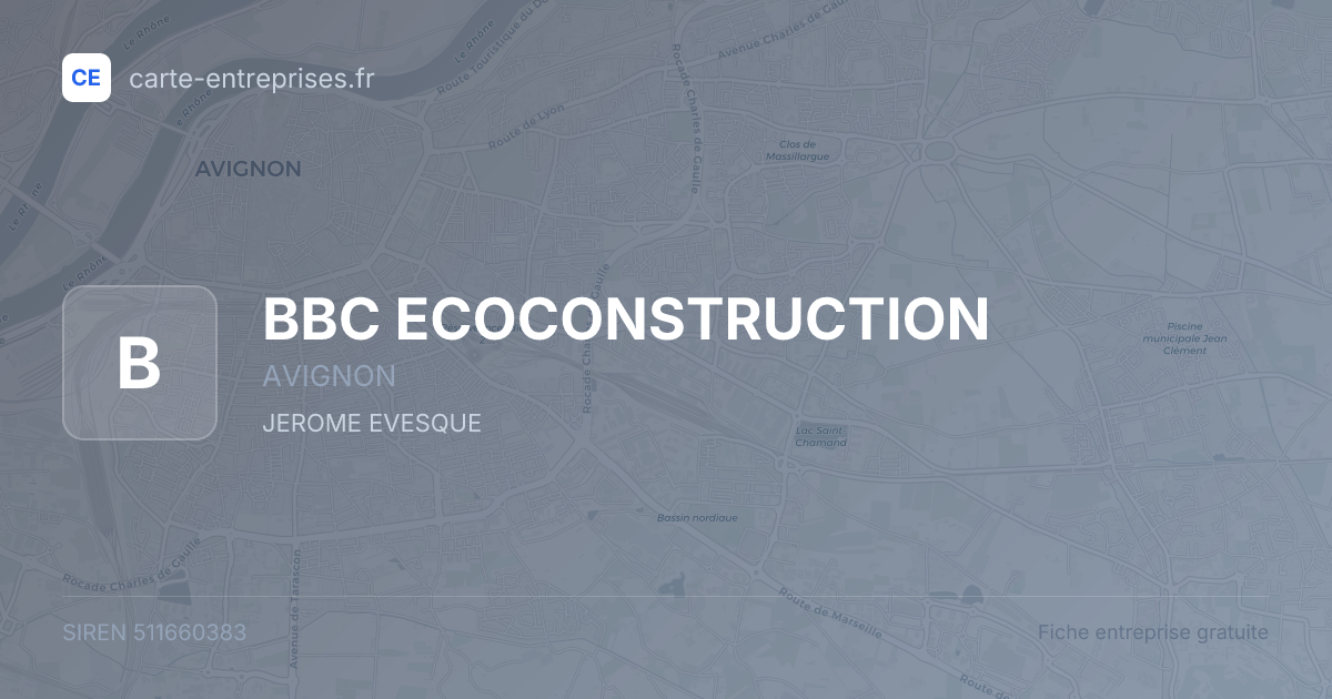 BBC ECOCONSTRUCTION — 511660383 — fiche entreprise