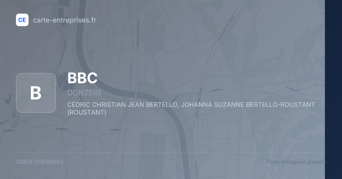 BBC — 511689093 — fiche entreprise