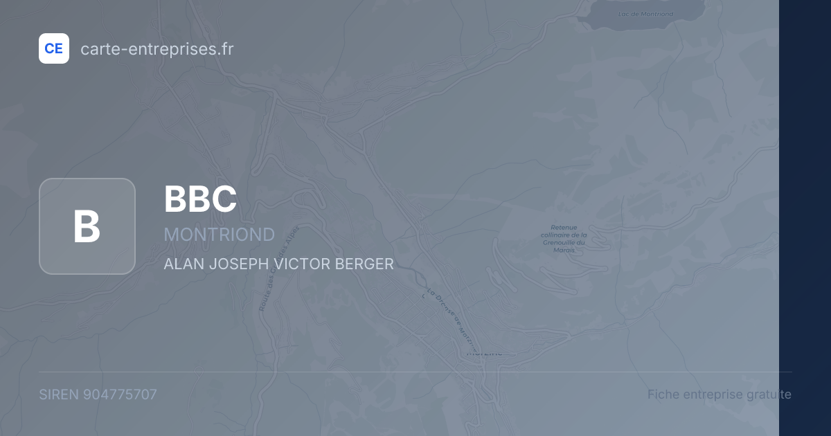 BBC — 904775707 — fiche entreprise