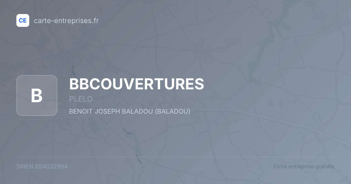 BBCOUVERTURES — 894032994 — fiche entreprise