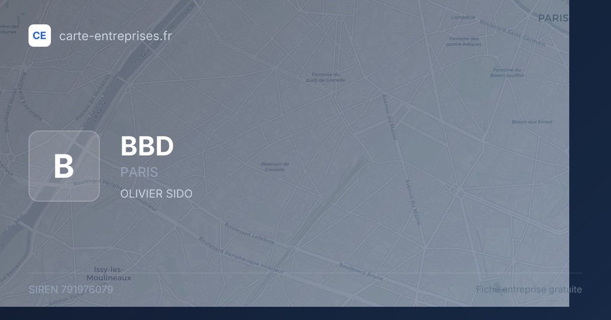BBD — 791976079 — fiche entreprise