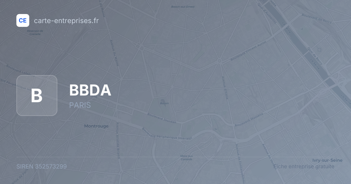 BBDA — 352573299 — fiche entreprise