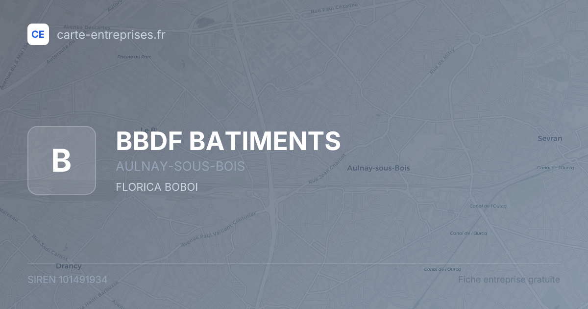 BBDF BATIMENTS — 101491934 — fiche entreprise