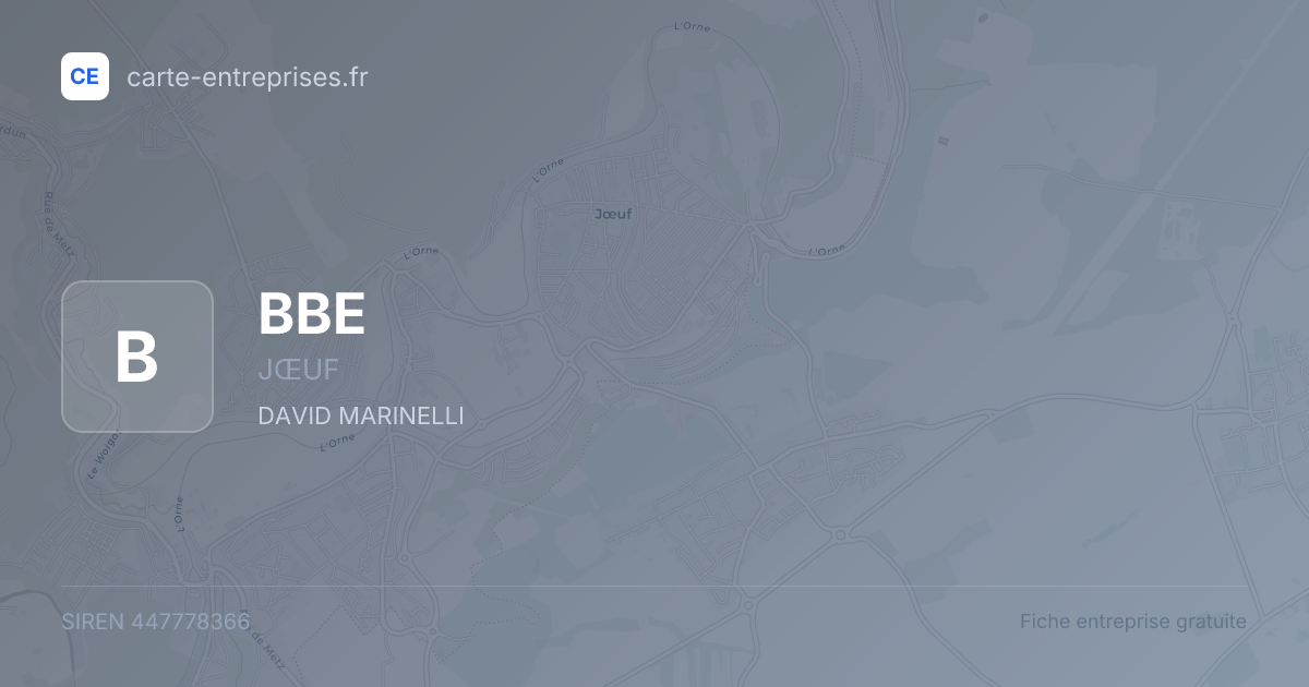 BBE — 447778366 — fiche entreprise