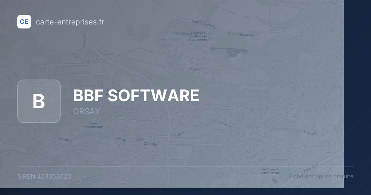 BBF SOFTWARE — 453358020 — fiche entreprise
